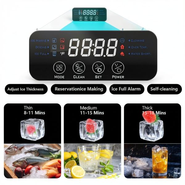 Coolake Commercial Ice Machine High Capacity Undercounter-3