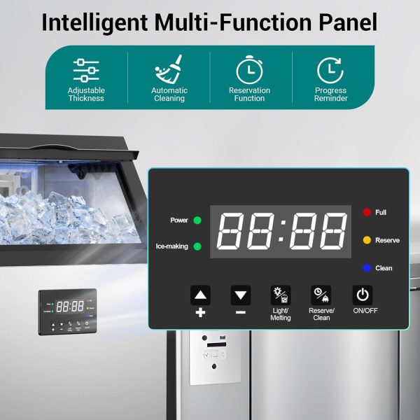 Lioncho Commercial Ice Machine 200lbs Daily Energy Saving-1