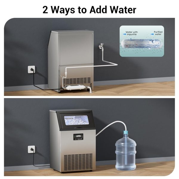 Lioncho Commercial Ice Machine 200lbs Daily Energy Saving-3