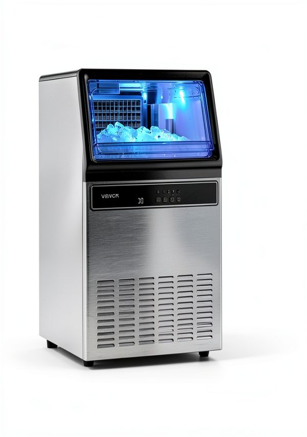 VEVOR Commercial Ice Machine Silver 130Lbs Daily Output-6