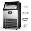 Feelfunn Commercial Ice Machine 100 lbs Daily Stainless-0