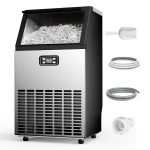 Feelfunn Commercial Ice Machine 100 lbs Daily Stainless-0