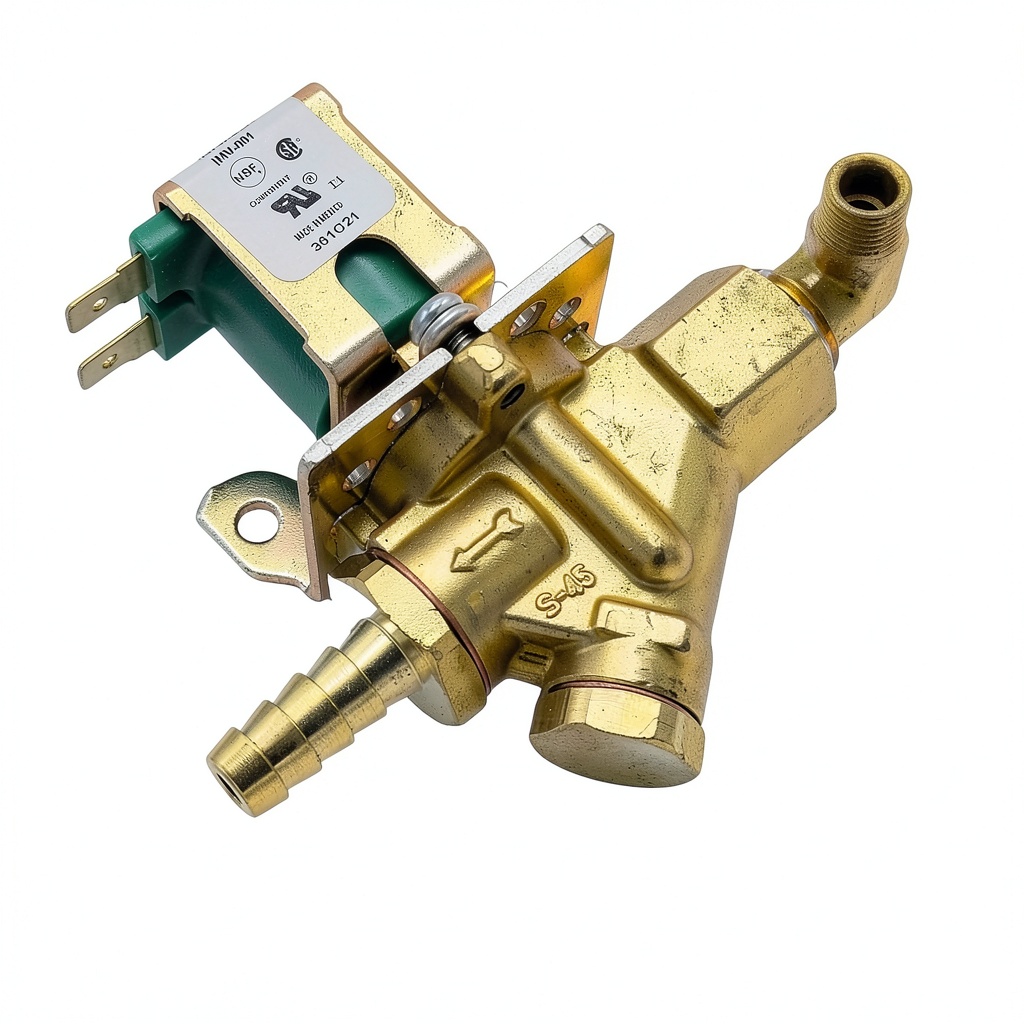 Krooli water valve installed in commercial ice machine