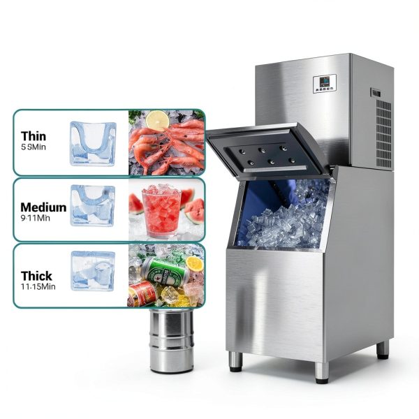 Lioncho Commercial Ice Machine Efficient Titanium Compressor-4