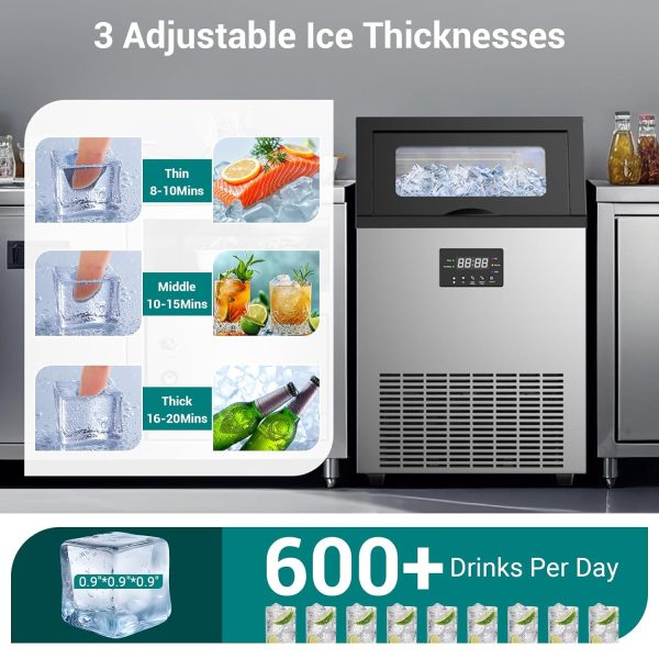 Lioncho Commercial Ice Machine 200lbs Daily Energy Saving-2