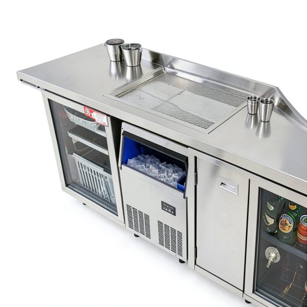 Coolski Commercial Ice Machine 100lb Daily Stainless Steel-7