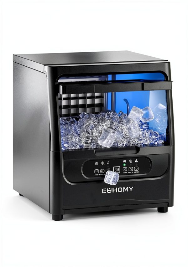 EUHOMY Commercial Ice Machine 80 lbs Daily Copper Compressor-1