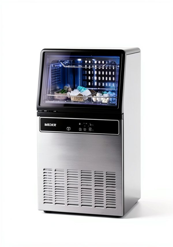 VEVOR Commercial Ice Machine Silver 130Lbs Daily Output-5