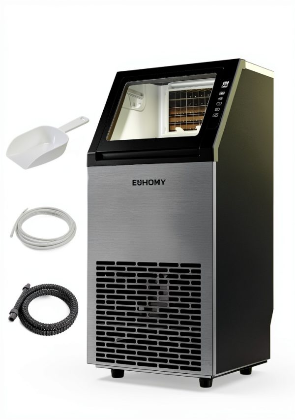 EUHOMY Commercial Ice Machine 100 lbs Daily Stainless Steel-7