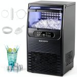 EUHOMY Commercial Ice Machine 80 lbs Daily Copper Compressor-0