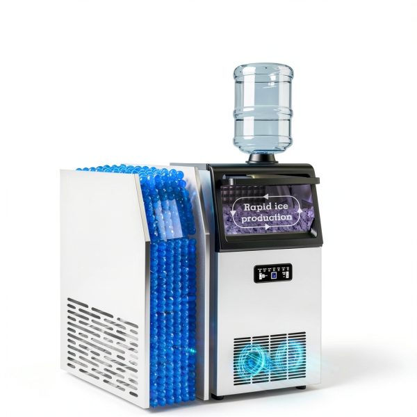 AMADVI Commercial Ice Maker Stainless Steel Fast Ice-5