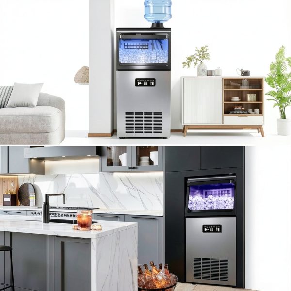 AMADVI Commercial Ice Maker Stainless Steel Fast Ice-6