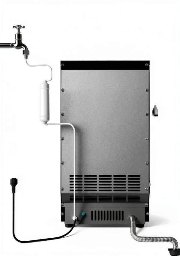 EUHOMY Commercial Ice Machine 80 lbs Daily Copper Compressor-5