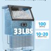 Feelfunn Commercial Ice Machine 100 lbs Daily Stainless-1