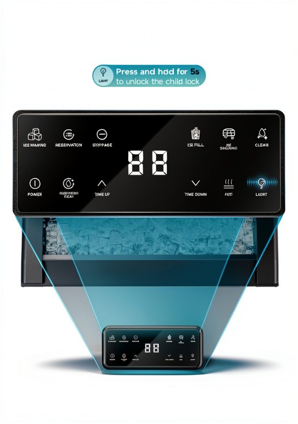 EUHOMY Commercial Ice Machine High Efficiency Stainless-3