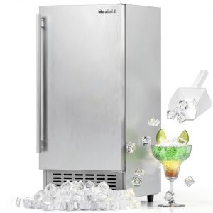Coolski Commercial Ice Machine 80lb Daily Stainless Steel-0