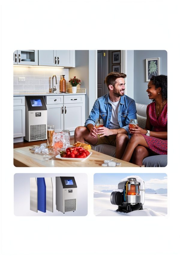 VEVOR Commercial Ice Maker 100 lbs 24H Single Water Inlet-4