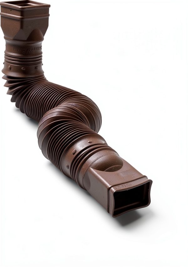 Amerimax Brown Flexible Downspout Extension Connector 55in Vinyl-0