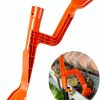 Gutter Cleaning Tool KINGLEV HT095 Orange Rake with Threaded Guard-0
