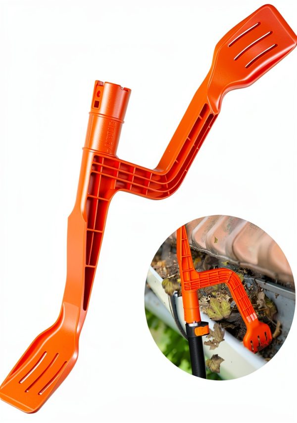 Gutter Cleaning Tool KINGLEV HT095 Orange Rake with Threaded Guard-0