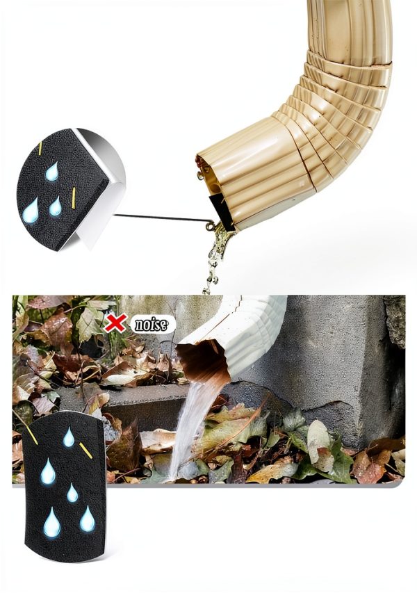 Gutter Noise Dampener- 2 Pack Rain Gutter Downspout Silencer Portable Silencer Insert Adjustable Drip Silencer- 3in-6