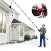 Gutter Cleaning Tool Krbnk 13FT Adjustable Pole with 180 Swivel Head-4
