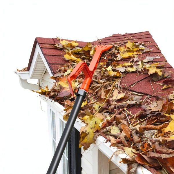 Gutter Cleaning Tool KINGLEV HT095 Orange Rake with Threaded Guard-4