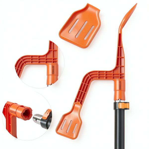 Gutter Cleaning Tool KINGLEV HT095 Orange Rake with Threaded Guard-1