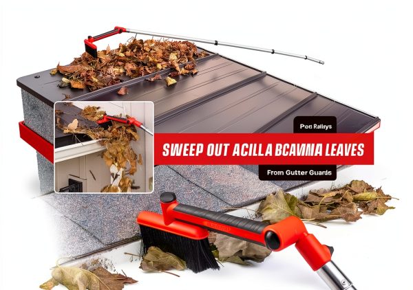 Multi-Angle Gutter Cleaning Tool by COLBENT – Gutter Scoop & Brush Kit-4